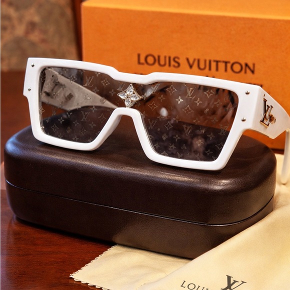 Louis Vuitton Cyclone Sunglasses White Acetate Monogram